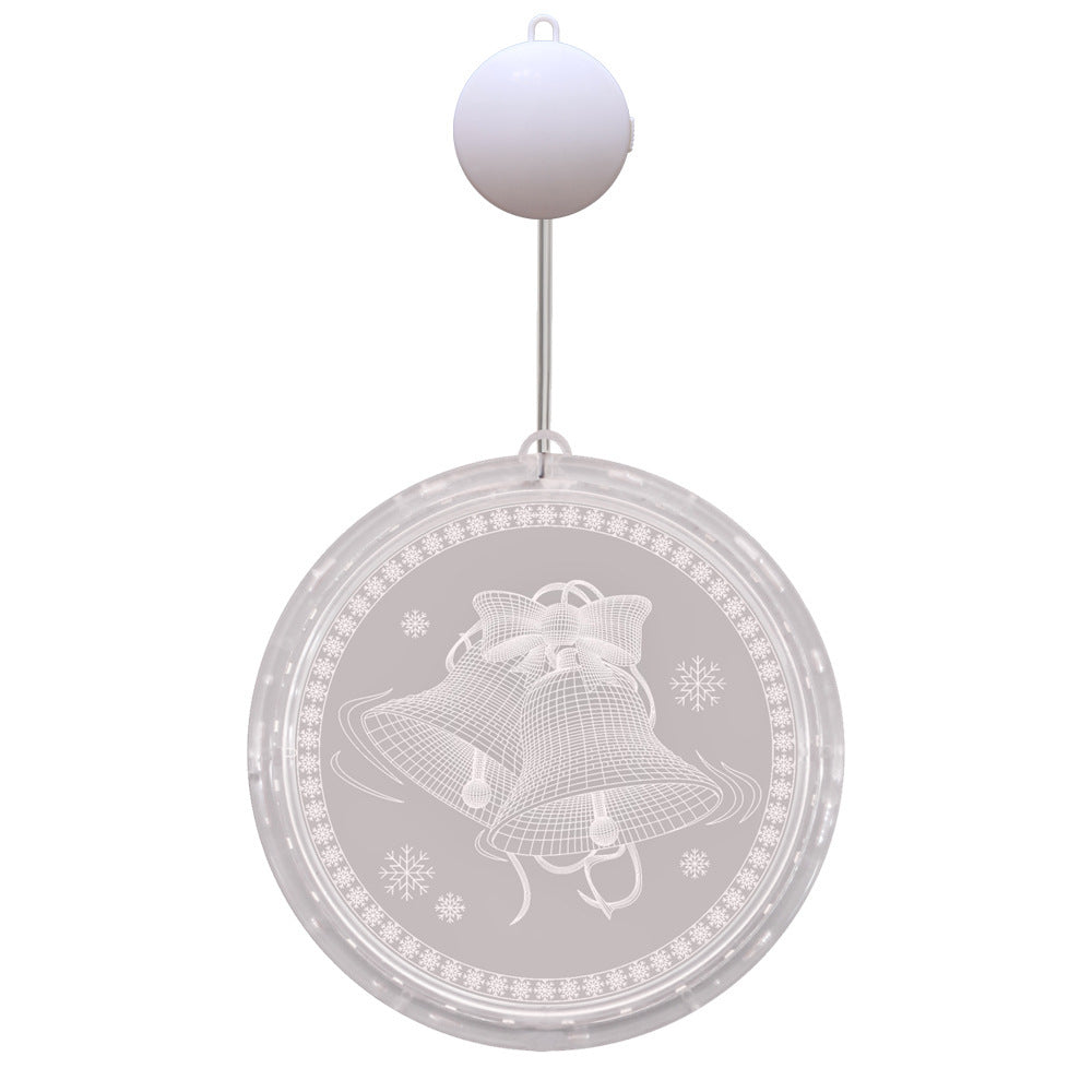 LED-lyskæde, hængelampe, klokke, snefnug, elg, dekorativ festonlampe 4