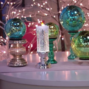 LED julelys genopladelige med glitter 4