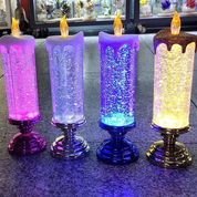 LED julelys genopladelige med glitter 6