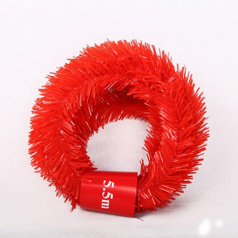 Lang juledekoration med fyrretræ 2