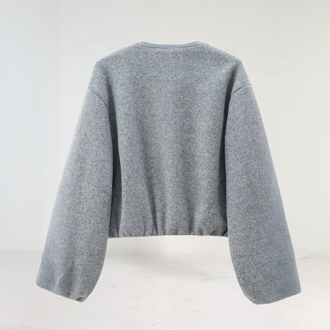 Langærmet overgangsjakke til dame | Cropped fit 1