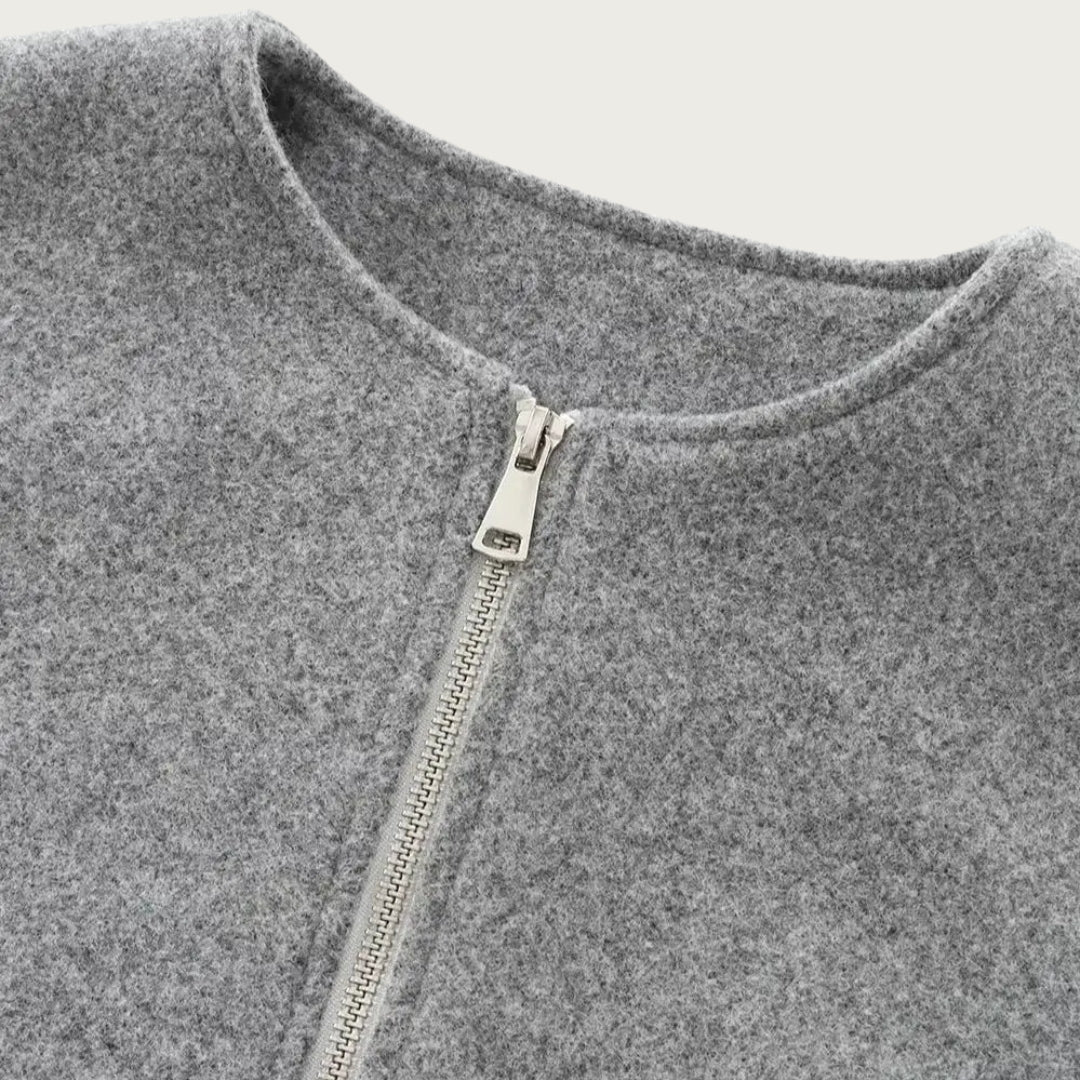 Langærmet overgangsjakke til dame | Cropped fit 7