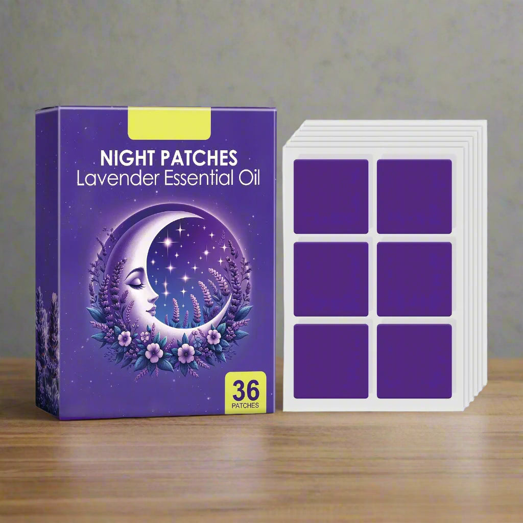 Lavendel Natplaster – Afslappende Søvnmiddelklistermærker, Urtelindring til Rastløse Nætter, Beroligende Aromaterapiplaster 0