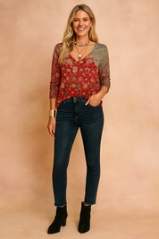 Lena | Sweater med dyb V-hals 0