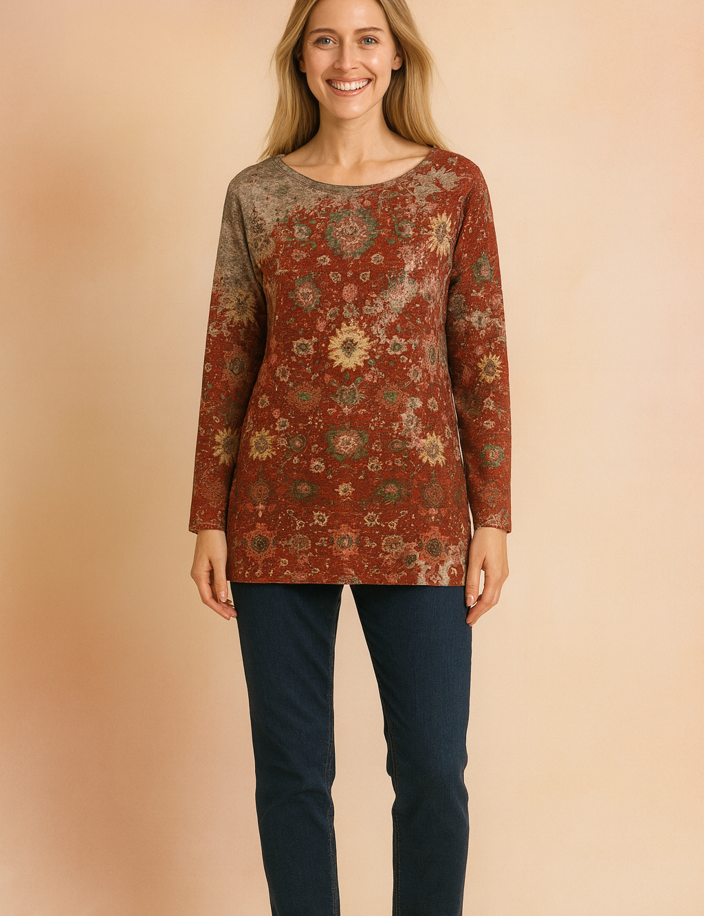 Lena | Sweater med dyb V-hals 1