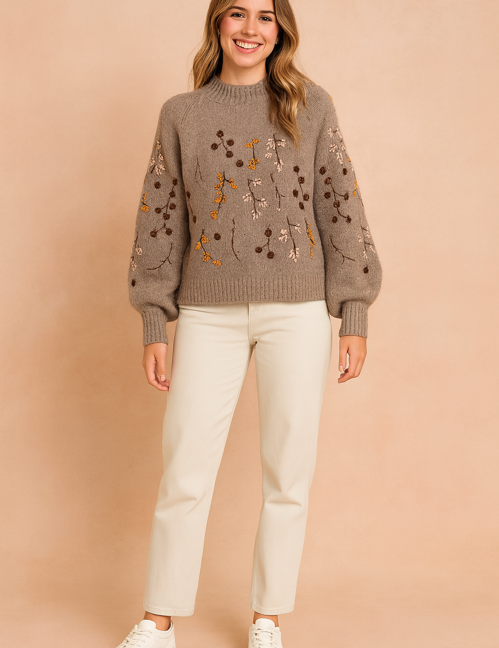 Lena | Sweater med efterårsprint 0