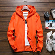 Let, vandtæt vindjakke med hætte til mænd 0