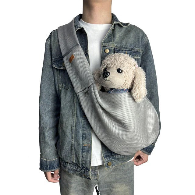 Let og åndbar crossbody-taske til hunde 3