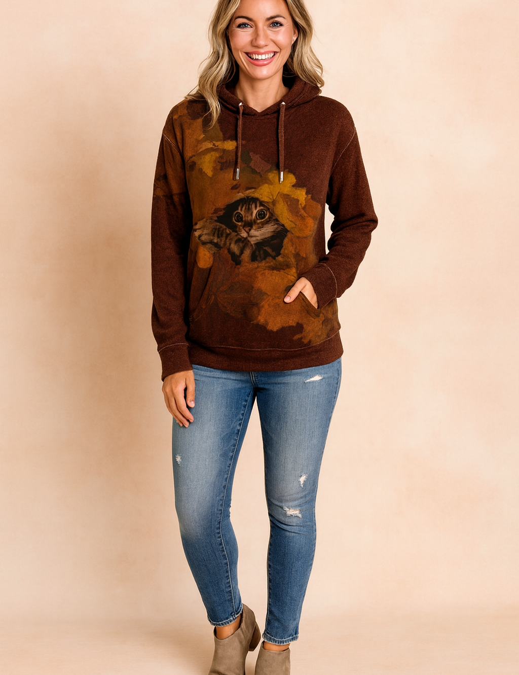 Lidia | Hættetrøje med originalt print 1