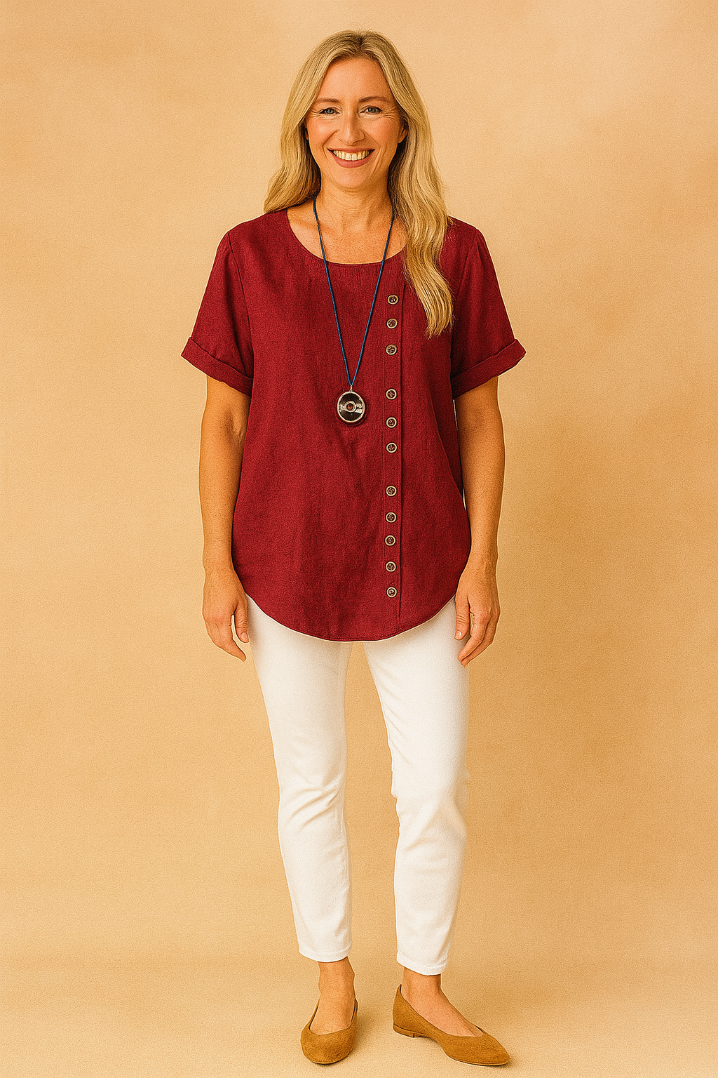 Liva | Asymmetrische blouse met decoratieve sluiting 1