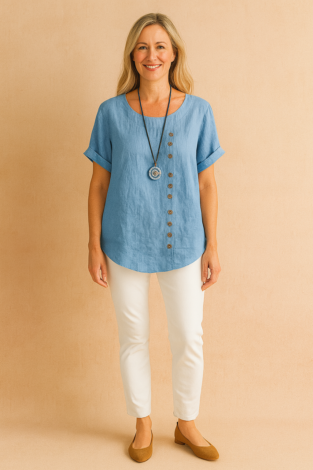 Liva | Asymmetrische blouse met decoratieve sluiting 5