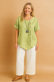 Liva | Asymmetrische blouse met decoratieve sluiting 6