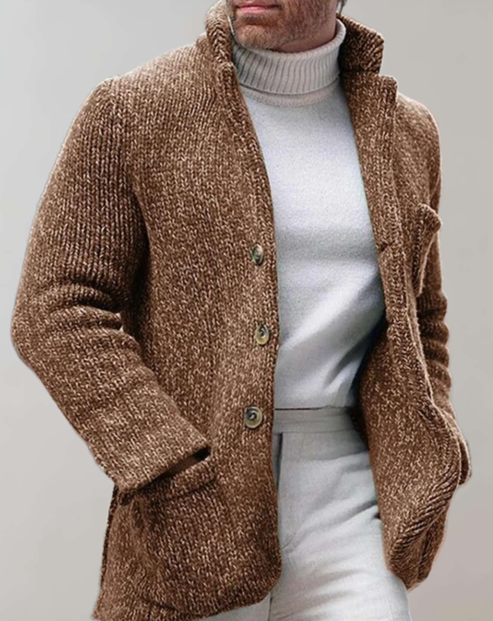 Ethan | Stilfuld Herresweater med Knapstrik