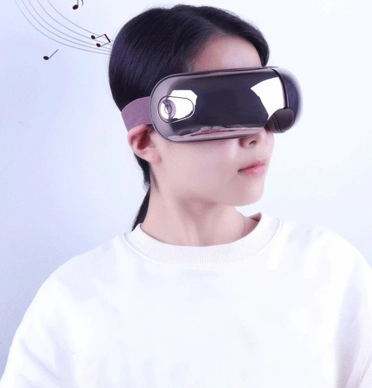 Luksuriøse opvarmede øjenmassagebriller – lufttryk, vibrerende lindring og Bluetooth-musik for ultimativ øjenpleje 3