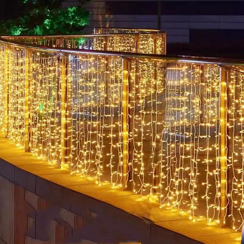 Lyskrans | Solcelledrevet istapbelysning til udendørs dekoration 2