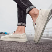 Mænds Komfortable Mokkasiner Åndbar Læder 8