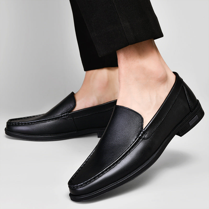 Mænds Komfortable Slip-On Loafers Læder Blød Sål 0