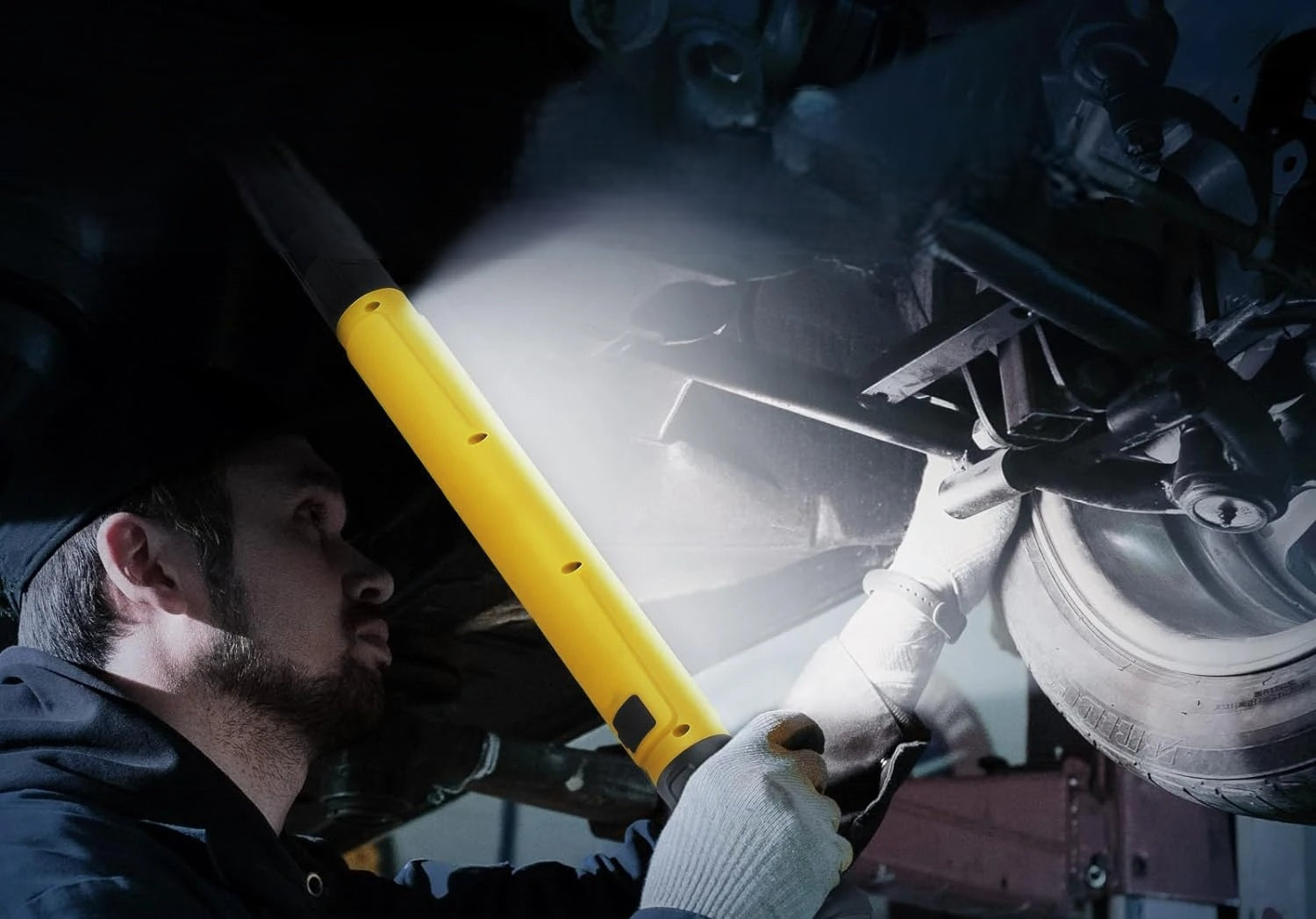 Magnetisk LED-arbejdslysbjælke – Genopladelig 5200mAh lampe til bilreparationer, belysning under motorhjelmen og udendørs nødbelysning 1