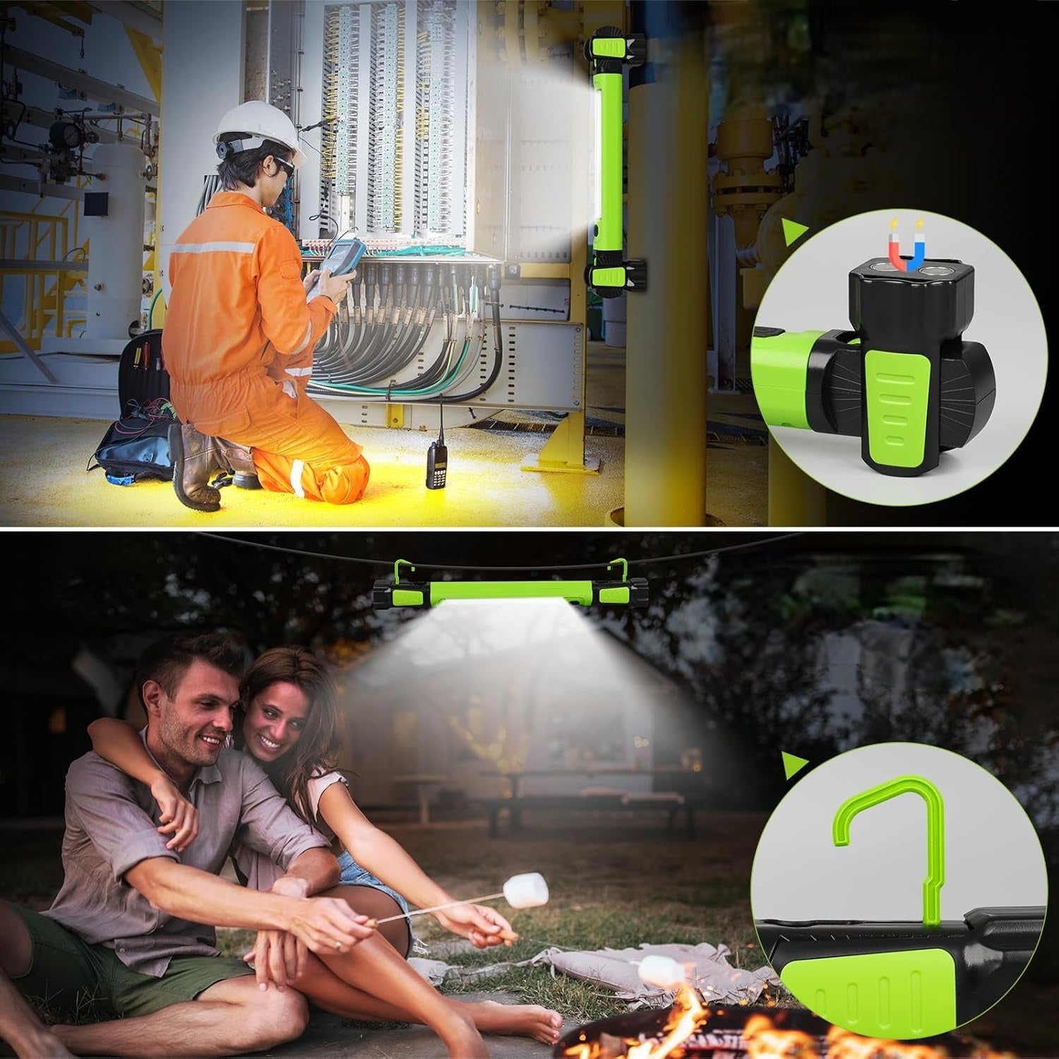 Magnetisk LED-arbejdslysbjælke – Genopladelig 5200mAh lampe til bilreparationer, belysning under motorhjelmen og udendørs nødbelysning 7