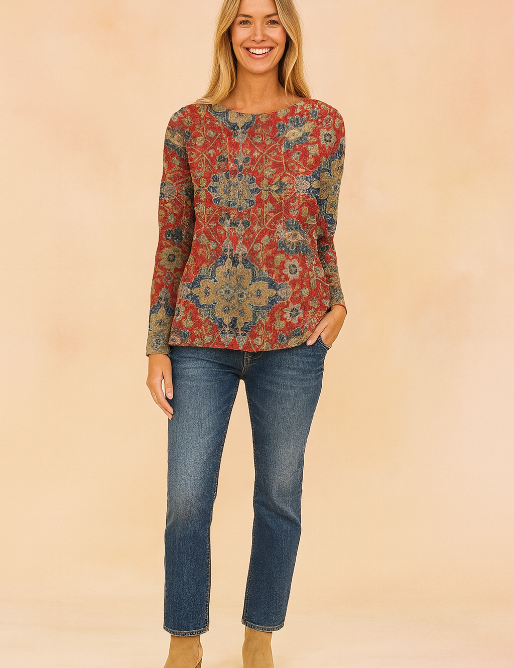 Maja | Vintage blomstret sweater 0