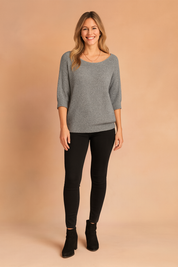 Margaret | Åben sweater med sænkede ærmer 2