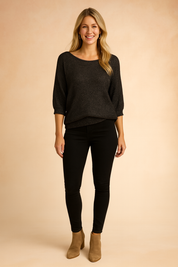 Margaret | Åben sweater med sænkede ærmer 4