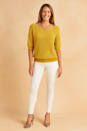 Margaret | Åben sweater med sænkede ærmer 7