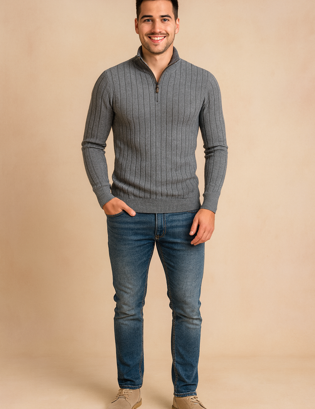 Mariusz | Trøje med halv lynlås 0