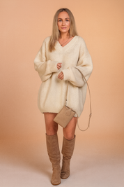 Marli | Strikket sweater med V-hals 0