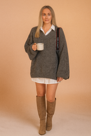 Marli | Strikket sweater med V-hals 2