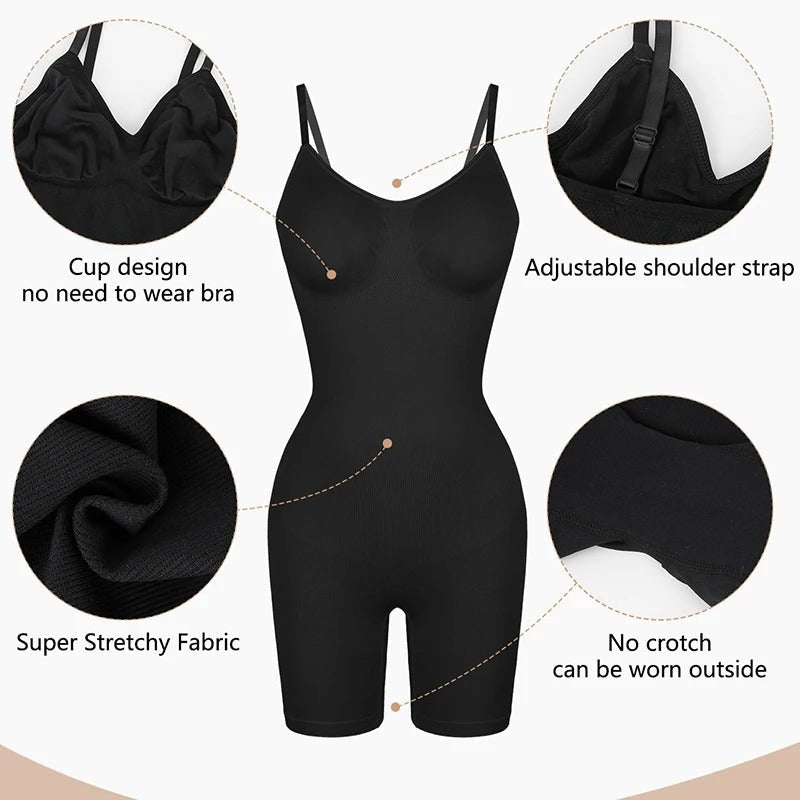 Mavekontrol bodysuit - Sømløs numseløfter, lårslankere, skulpturerende undertøjs-bodyshaper 6