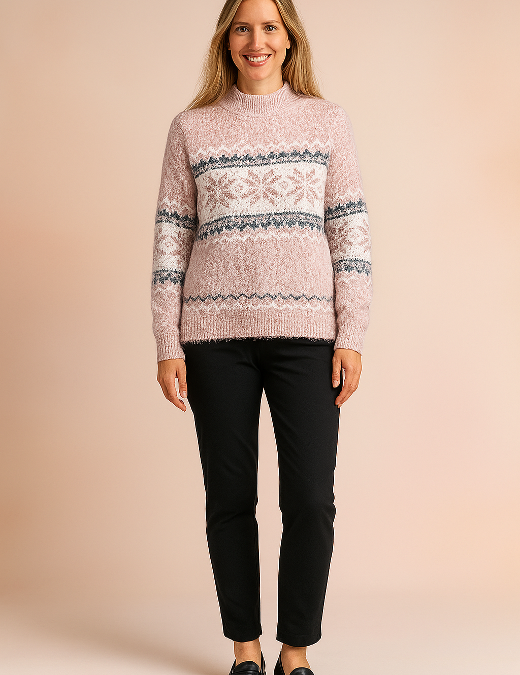 Milena | Sweater med vintersnefnugmønster 1