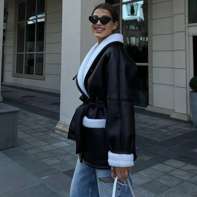 Moderigtig damejakke med bælte | Vinter 3