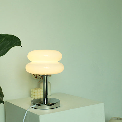 Moderne Bordlampe i Glas med 1 Lys – Rød, Orange, Hvid, Pink, Gul – Stilfuld Indretning til Stue og Soveværelse 10