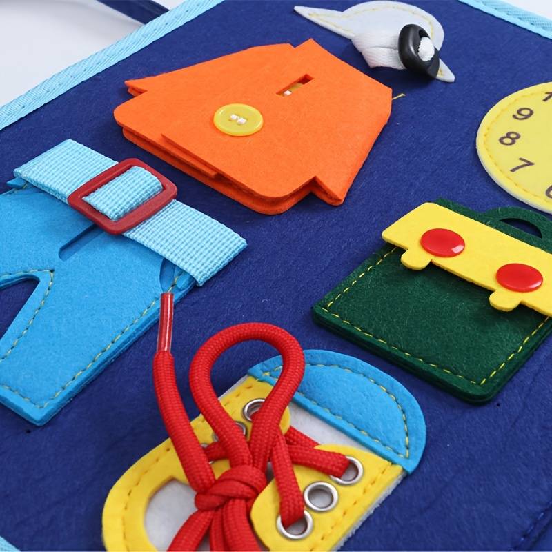 Montessori-travlhedsbog til småbørn i alderen 2-5 år – Interaktiv, pædagogisk og stille bog med lynlåse, knapper, snørebånd og finmotoriske færdighedsaktiviteter 2