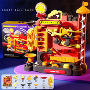 Montessori pædagogisk legetøj - flerlags rullende boldbane til interaktiv læring, ideelt læringslegetøj til 3-5-årige 0