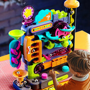 Montessori pædagogisk legetøj - flerlags rullende boldbane til interaktiv læring, ideelt læringslegetøj til 3-5-årige 2