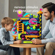 Montessori pædagogisk legetøj - flerlags rullende boldbane til interaktiv læring, ideelt læringslegetøj til 3-5-årige 5