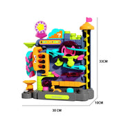 Montessori pædagogisk legetøj - flerlags rullende boldbane til interaktiv læring, ideelt læringslegetøj til 3-5-årige 7