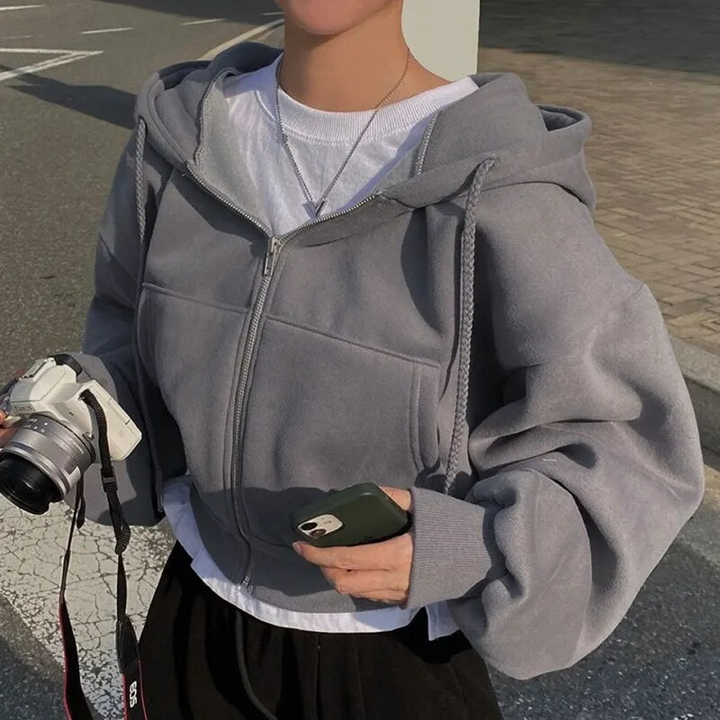 Mylah | Oversized kort jakke med hætte til damer | Varm 2