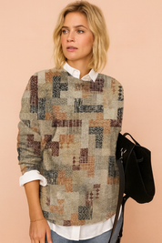 Nadia | Sweater med kunstnerisk print 0