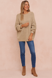 Natalia | Oversized sweater med rund hals 1