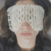 Naturlig jade øjenmaske - Rosenkvarts øjenmaske massager, sovemaske, anti-aging varm eller kold sten øjenmaske 5