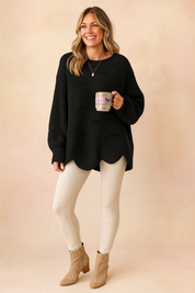 Oliwia | Oversized sweater med åbent mønster 1