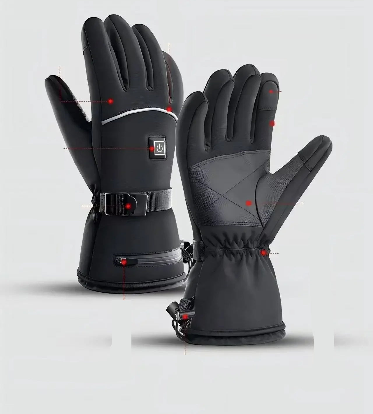 Opvarmede motorcykelhandsker – Vandtæt vinterudstyr med genopladeligt batteri, touchscreen-funktion og overlegen termisk beskyttelse 1