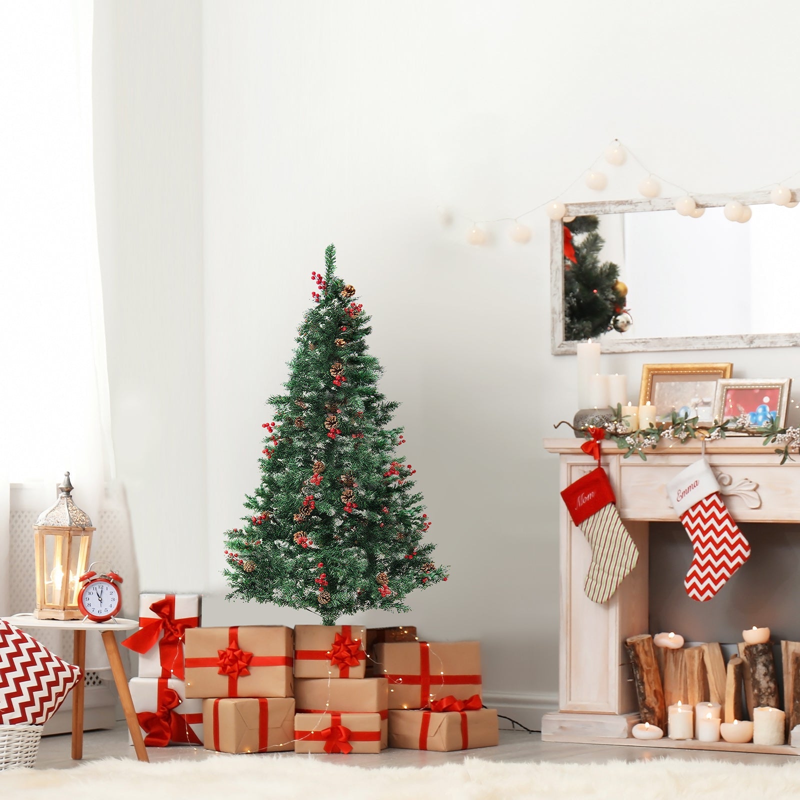 PVC-simulering snefald udstillingsvindue dekoration juletræ 1