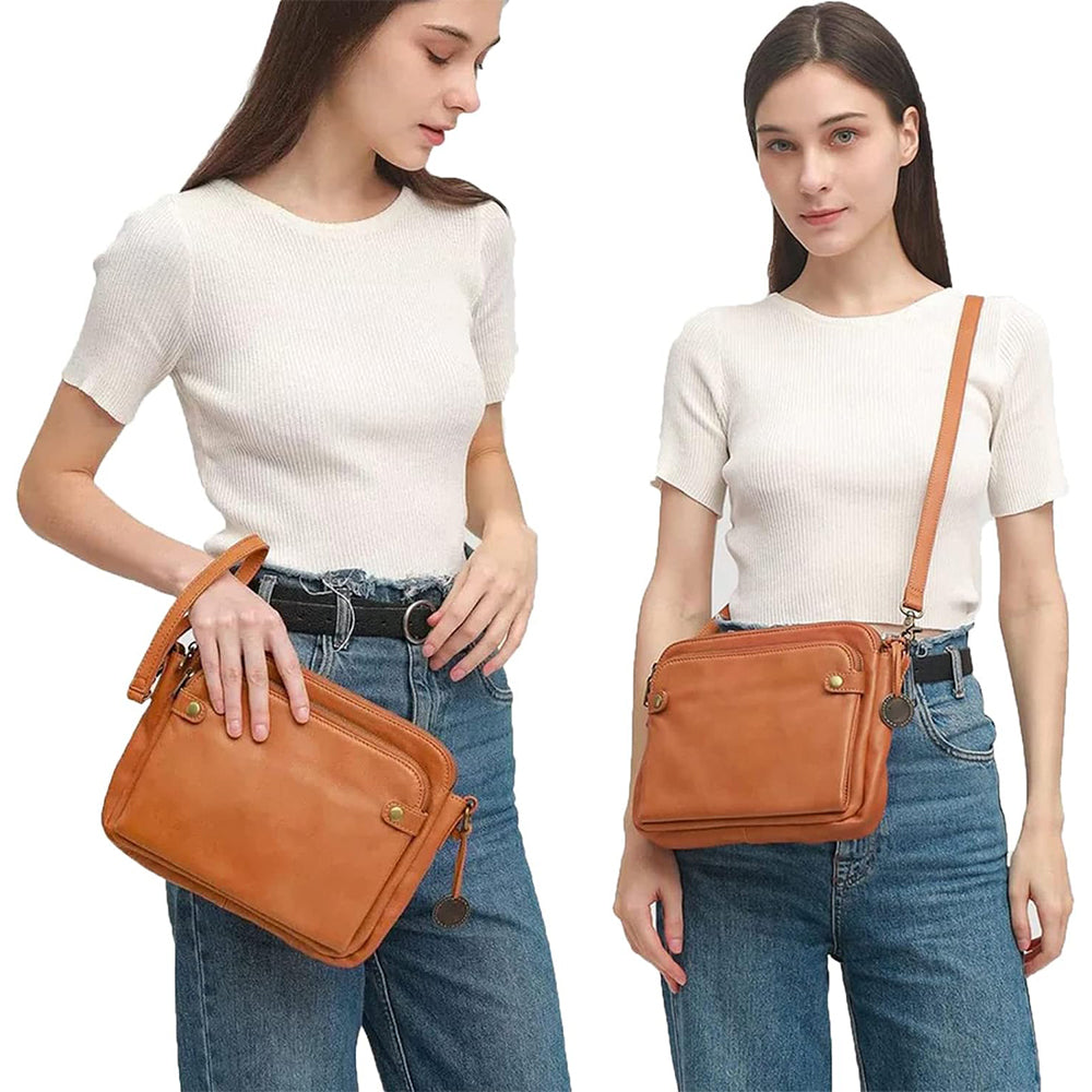 Praktisk skuldertaske til kvinder i elegant, slidstærkt stof 2