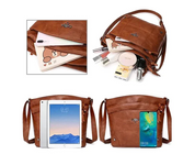 Praktisk vintage skuldertaske til kvinder i PU til hverdagsbrug 4