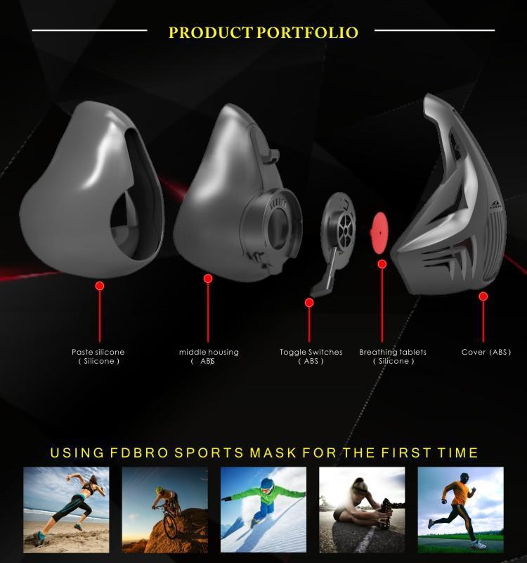 Professionel træningsmaske – Forbedrer lungekapacitet og fitness 2