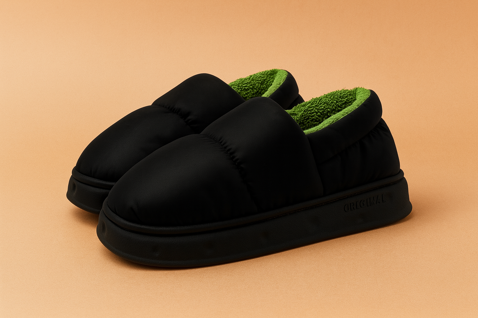 Pude-tøfler | Varme tøfler med blødt for 0